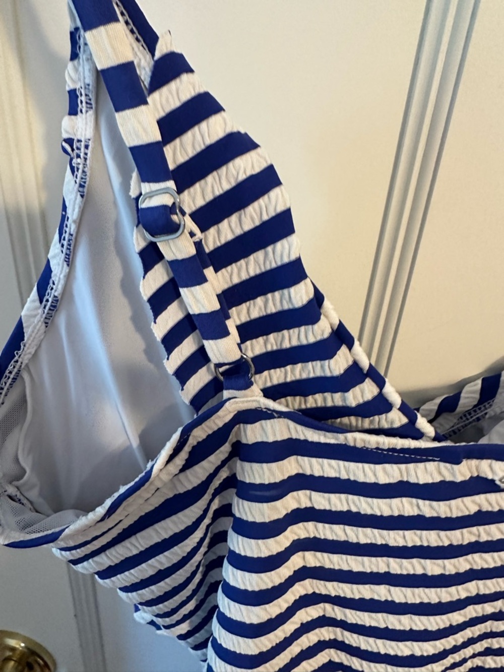 SeaLevel Striped Blue & White One-Piece Swimsuit - Picture 3 of 6